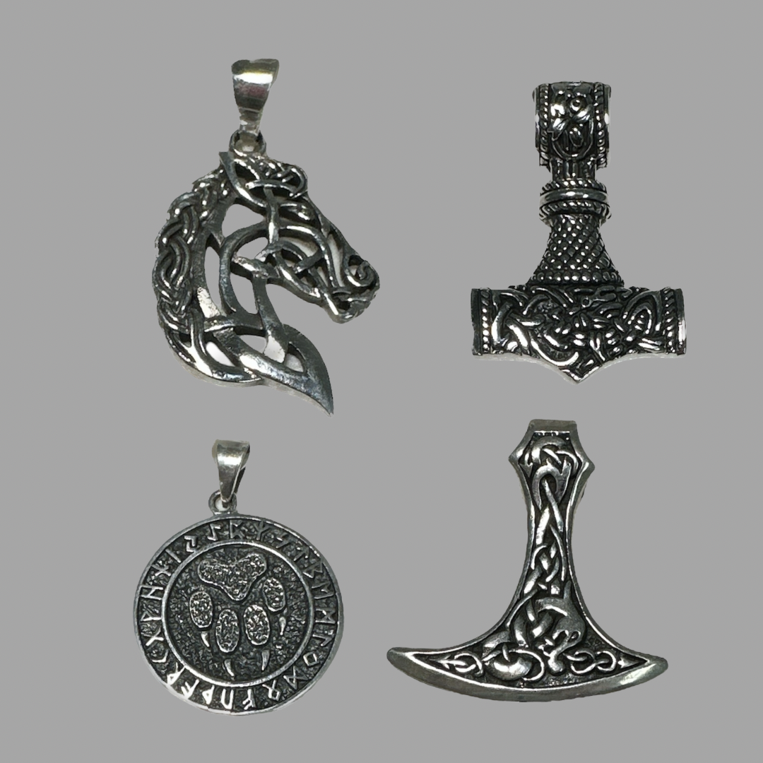 Norse Inspired Sterling Pendants