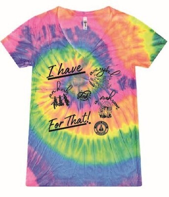 Women&#39;s Tie Dye V-neck Shirt