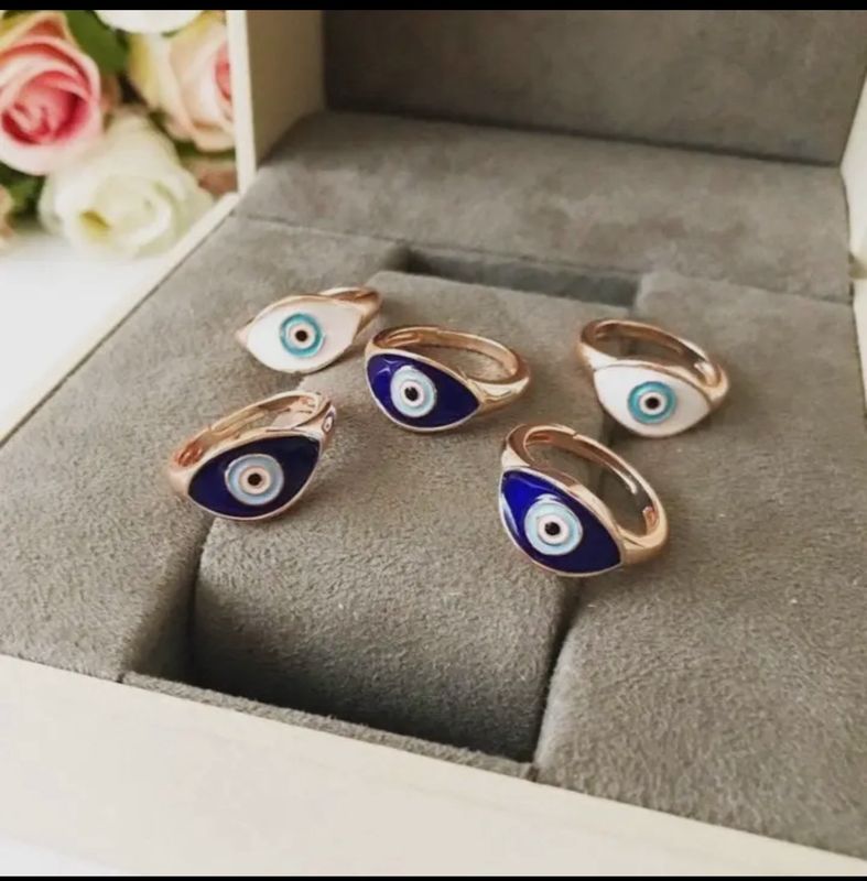 Adjustable Evil Eye Rings