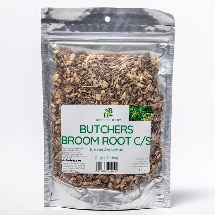 Butcher’s Broom Root C/S 4oz Herb to Body