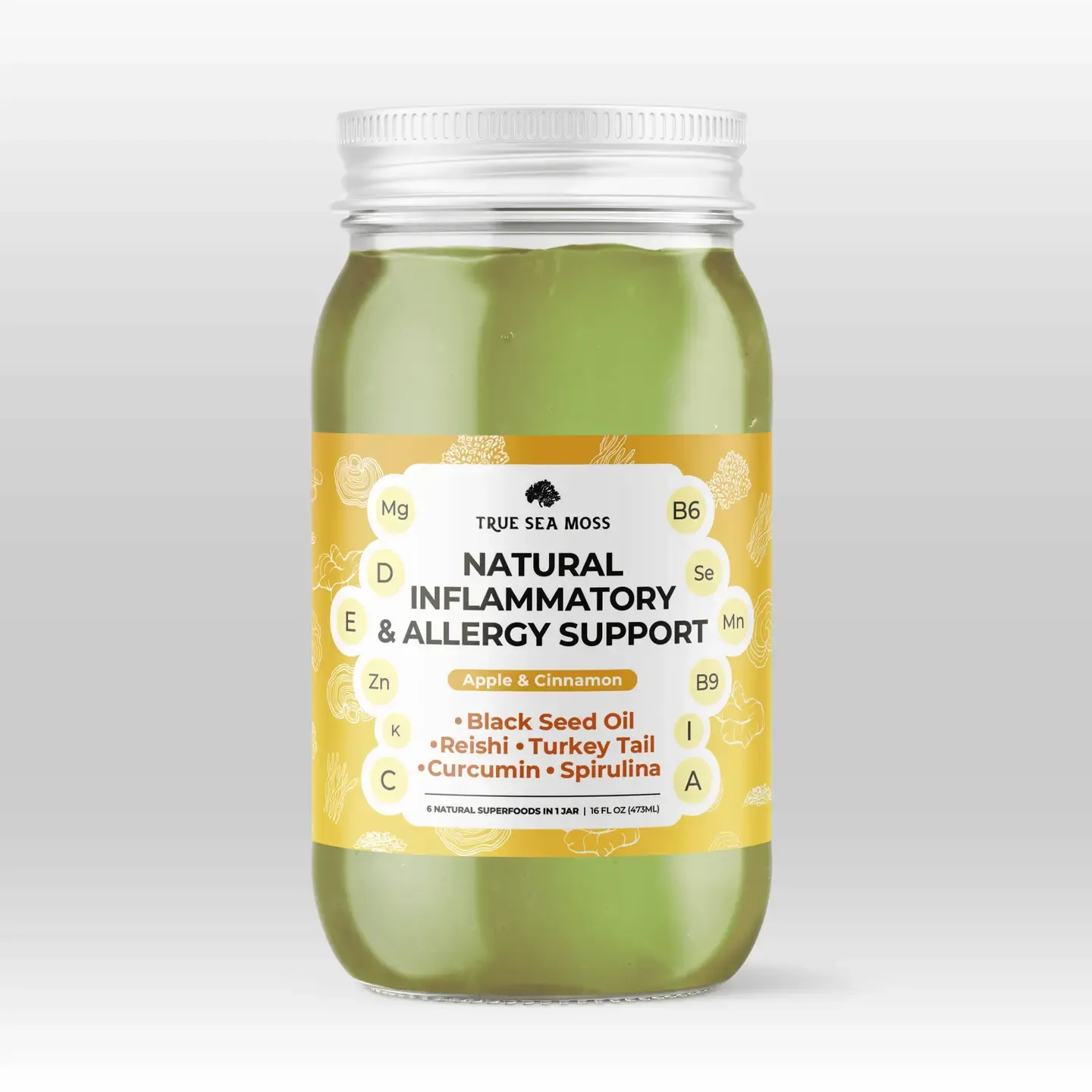 Natural Inflammatory &amp; Allergy Support Sea Moss Gel - True Sea Moss