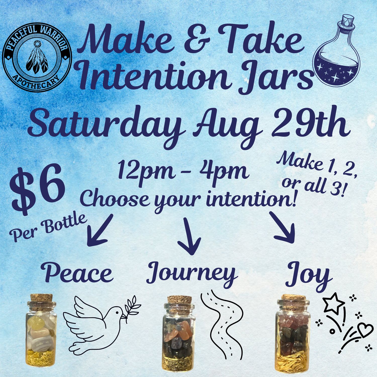 Intention Jar Make &amp; Take Sat Aug 29th