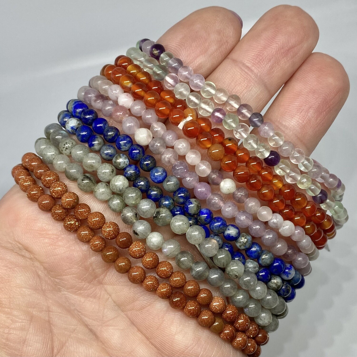 4mm Bead Bracelets Asst
