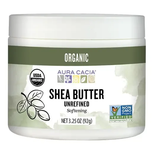 Aura Cacia Organic Unrefined Shea Butter 3.25 oz.