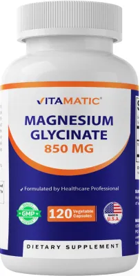Magnesium Glycinate 850mg - Vitamatic Magnesium Glycinate 850mg - Vitamatic