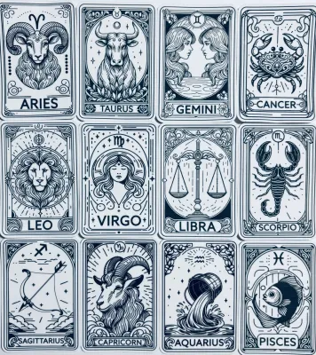 Zodiac Tarot Card Stickers Zodiac Tarot Card Stickers