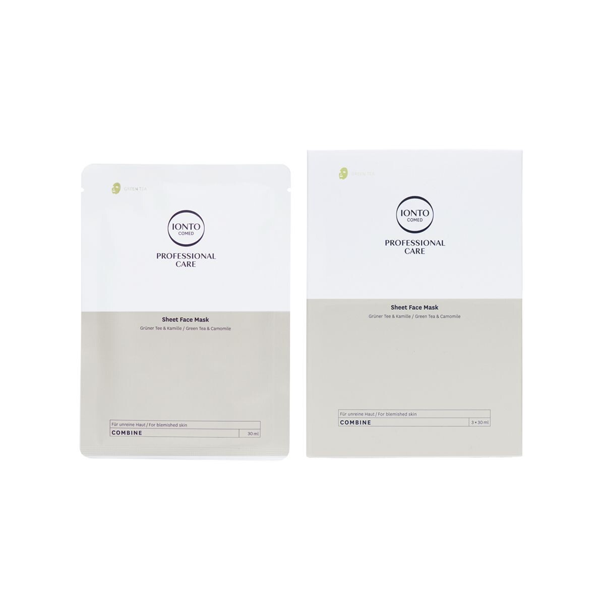 SHEET FACE MASK GREEN TEA 3 x 30 ml