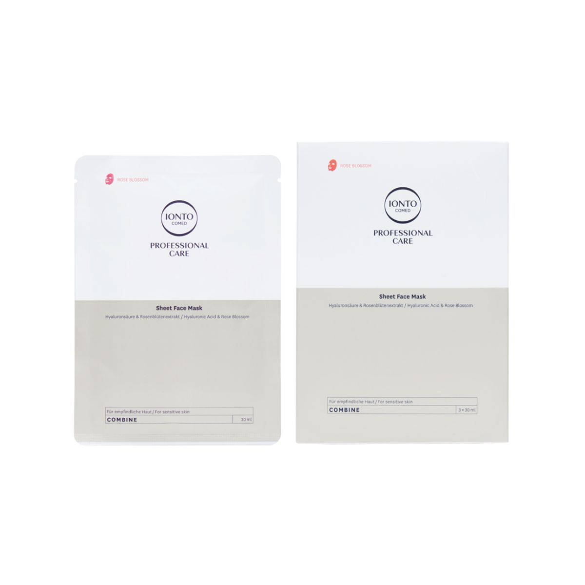 SHEET FACE MASK ROSE BLOSSOM 3 x 30 ml