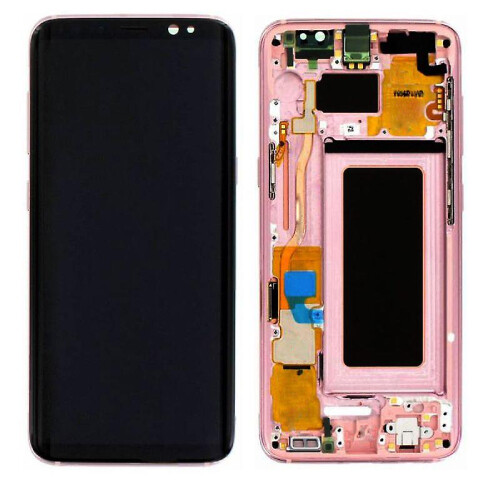 Ersatzbildschirm mit Rahmen für Samsung Galaxy S8 Plus Pink