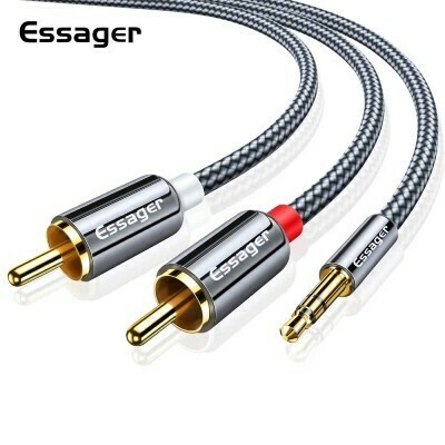 RCA Audio Cable Jack 3.5 to 2 RCA Cable 3.5mm Jack to 2RCA Male Splitter Aux Cable