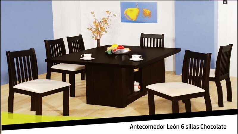 ANTECOMEDOR LEON DE 6 SILLAS