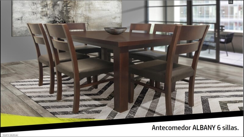 ANTECOMEDOR ALBANY DE 6 SILLAS