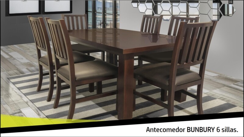 ANTECOMEDOR BUNBURY DE 6 SILLAS