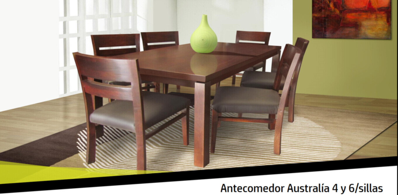ANTECOMEDOR AUSTRALIA DE 6 SILLAS