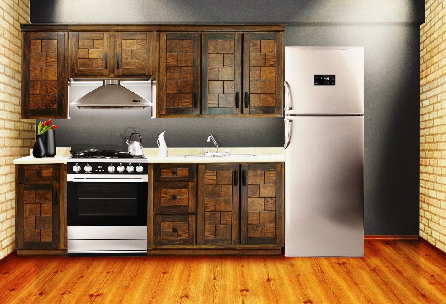 COCINA INTEGRAL COUNTRY DE 2.43 MTS