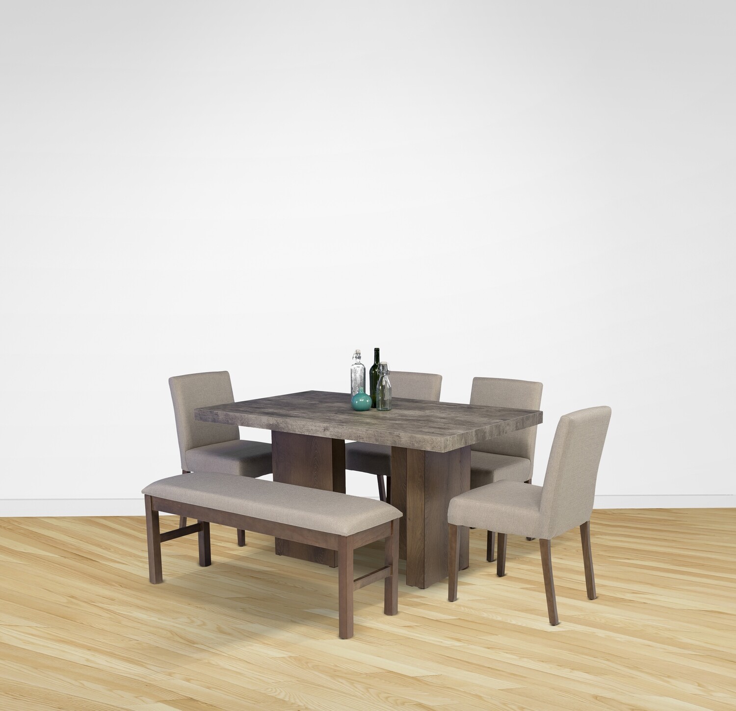 ANTECOMEDOR BOSTON DE 4 SILLAS Y 1 BANCA