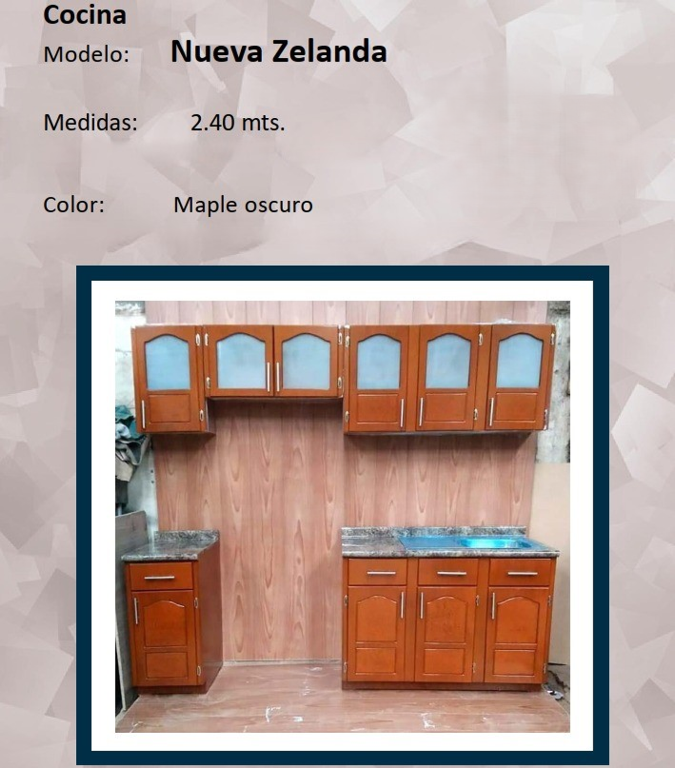 COCINA INTEGRAL NUEVA ZELANDA DE 2.40 MTS