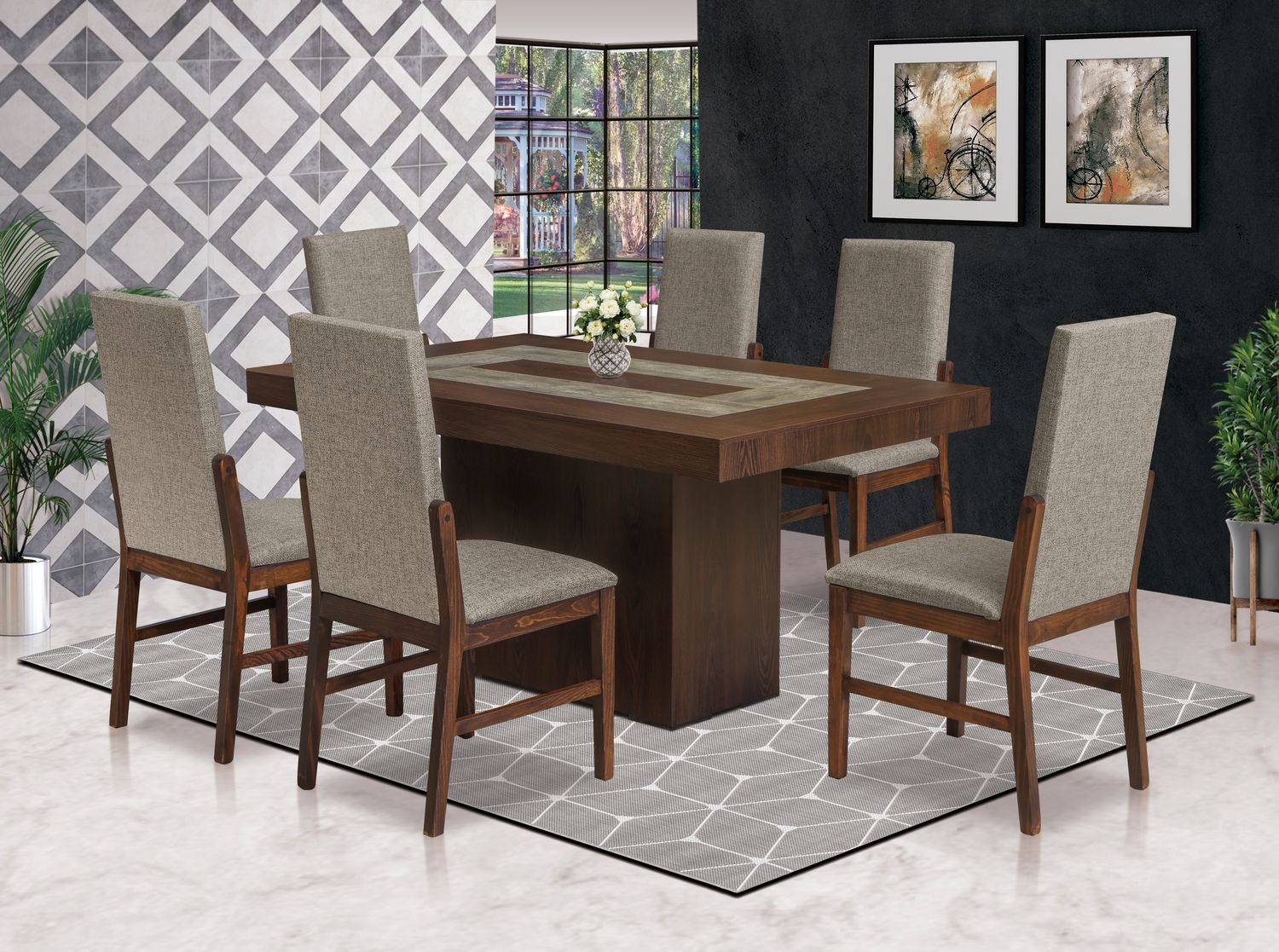 ANTECOMEDOR YAMILET DE 6 SILLAS