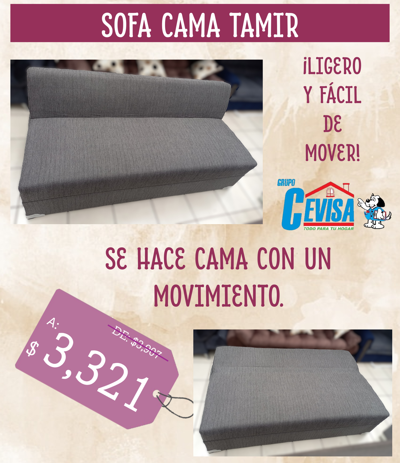 SOFA CAMA TAMIR