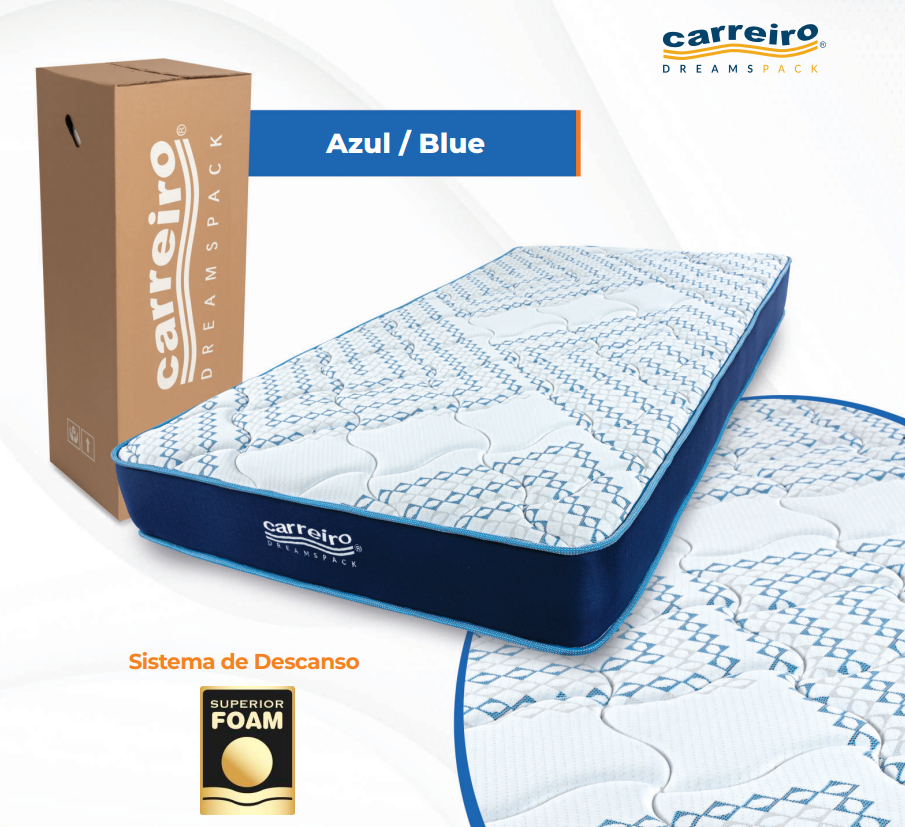 COLCHON MATRIMONIAL DREAMSPACK AZUL