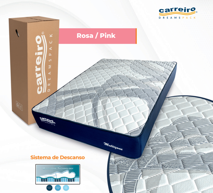 COLCHON INDIVIDUAL DREAMSPACK ROSA