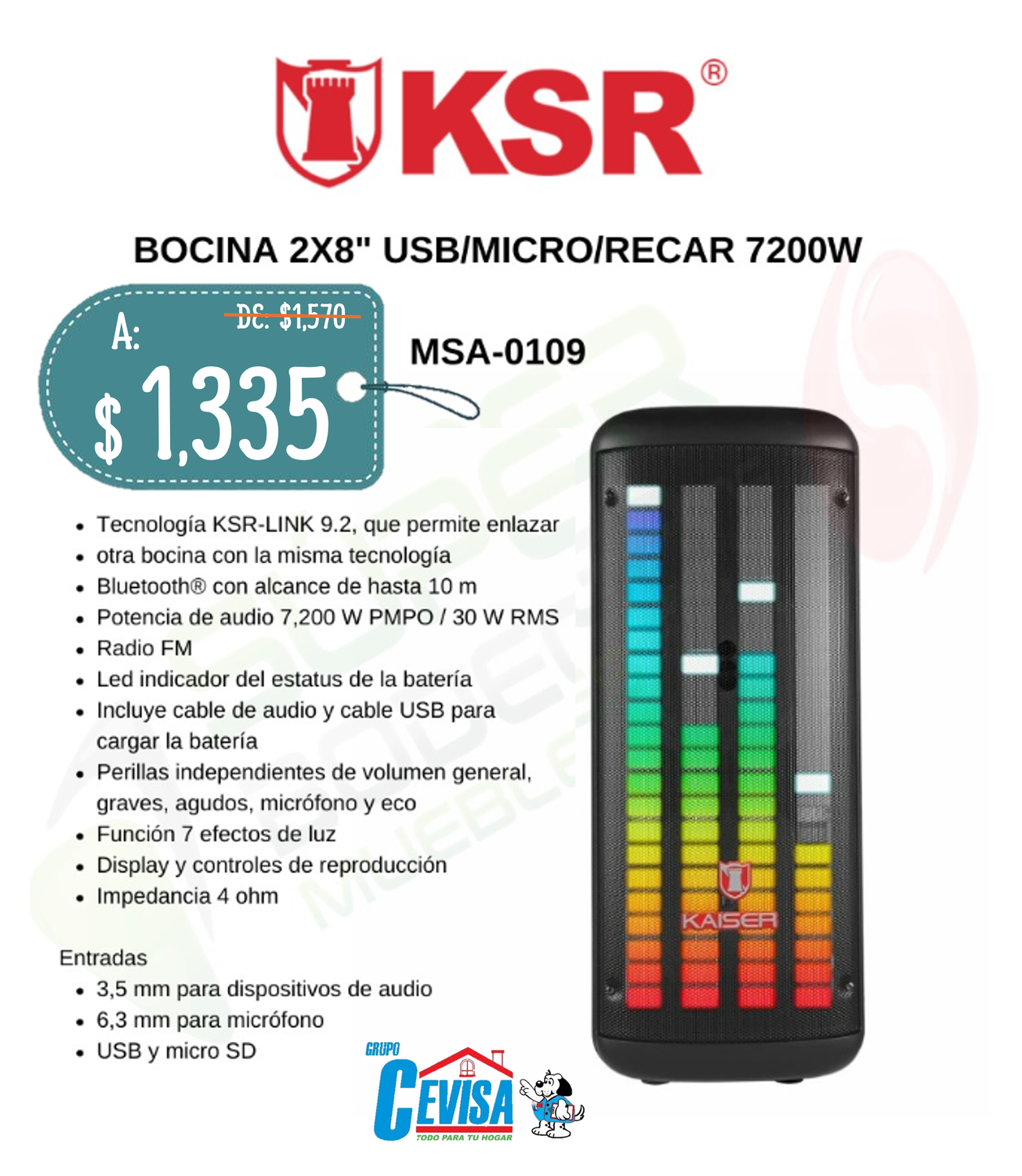 BOCINA  KAISER MSA0109