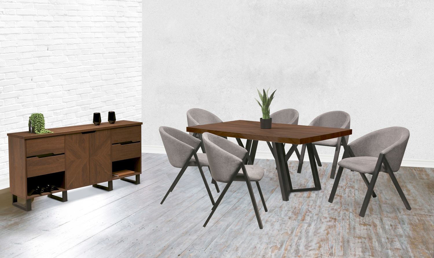 ANTECOMEDOR MALLORY DE 6 SILLAS