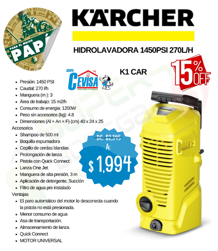 HIDROLAVADORA KARCHER K1 CAR