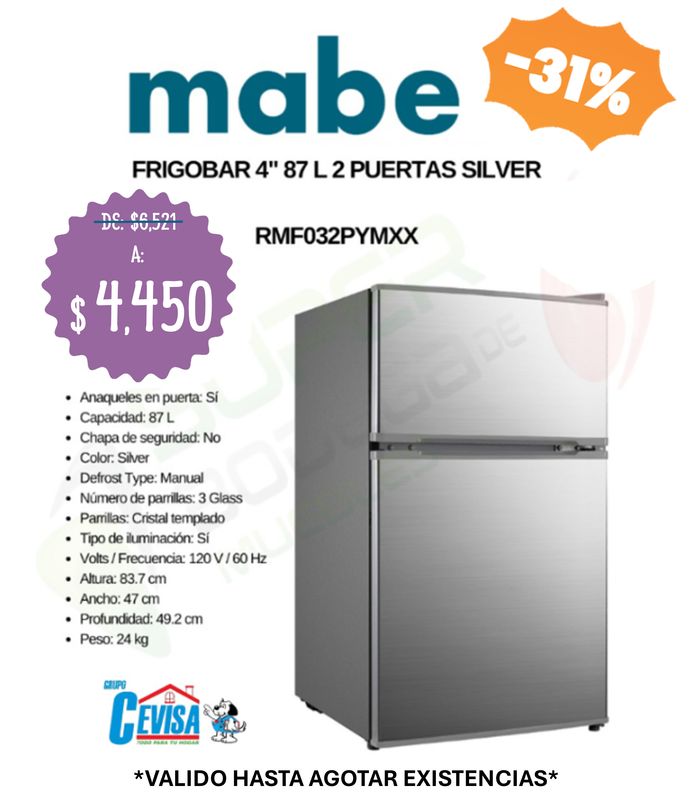 FRIGOBAR MABE 87 L RMF032PYMXX