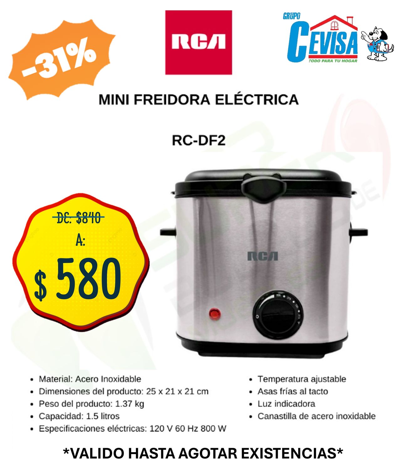 MINIFREIDORA RCA RC-DF2