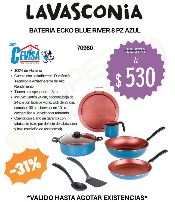 BATERIA BLUE RIVER 8 PZ EKCO 70960
