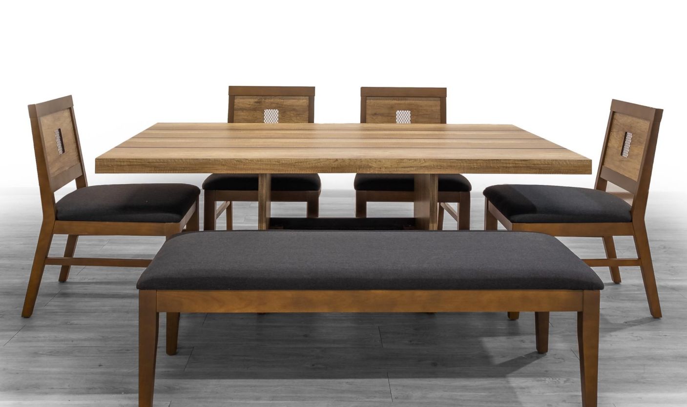 ANTECOMEDOR MATTI DE 4 SILLAS Y BANCA