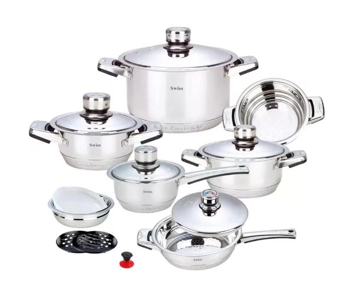 BATERIA ZURICH ACERO INOXIDABLE 16 PZ SWISS Z-LINE 16L 12