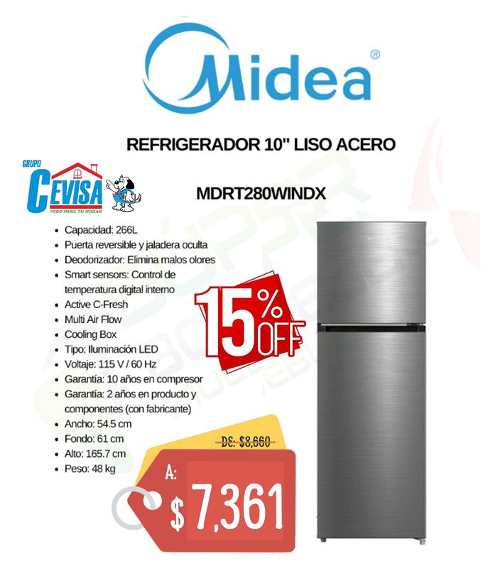 REFRIGERADOR MIDEA 10&quot; MDRT280WINDX
