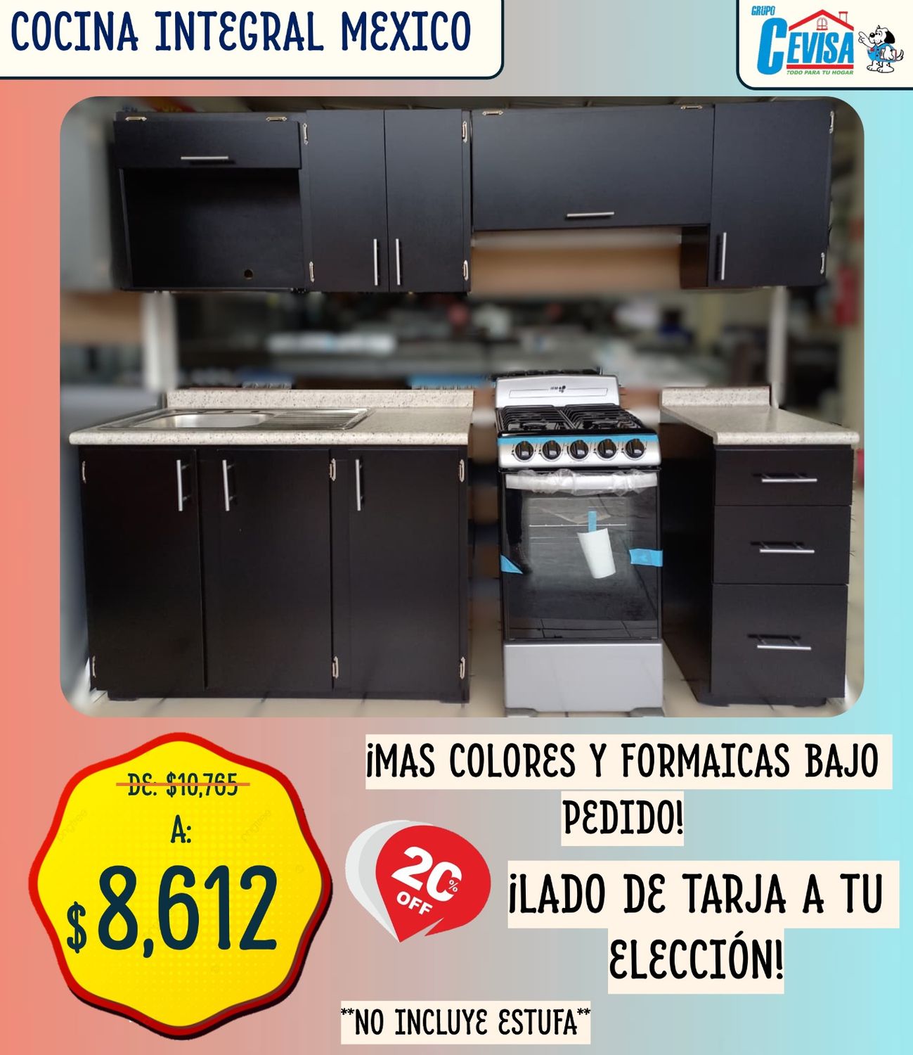 COCINA INTEGRAL ARGENTINA DE 2.40 MTS
