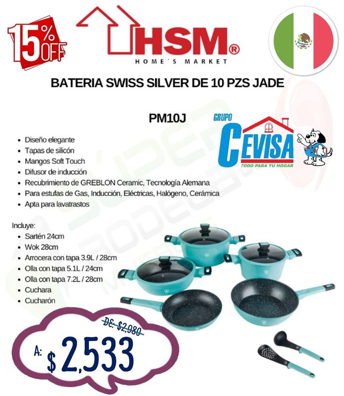 BATERIA PREMIUM SILVER 10 PZ SWISS PM10J