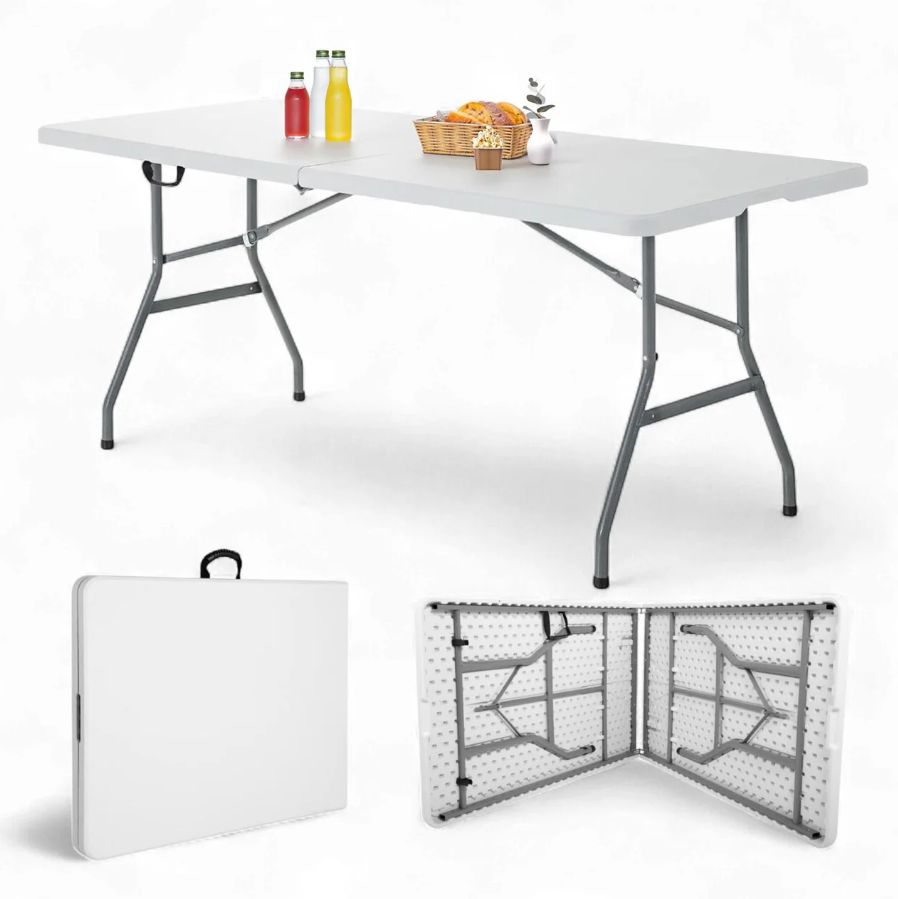 MESA PLEGABLE 2.40 MTS BLANCA HSM HSM240