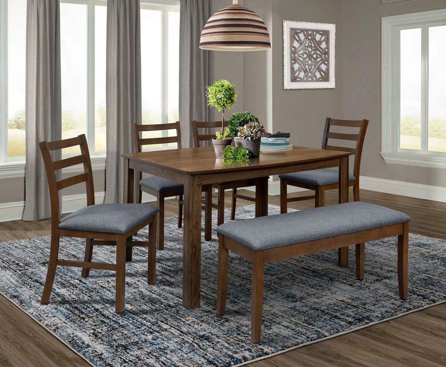 ANTECOMEDOR VIARELLO DE 4 SILLAS Y 1 BANCA