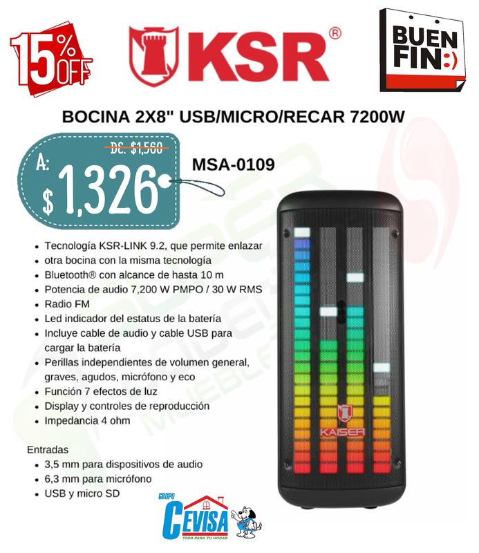 BOCINA  KAISER MSA-0109