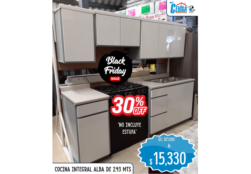 COCINA INTEGRAL ALBA DE 2.43 MTS