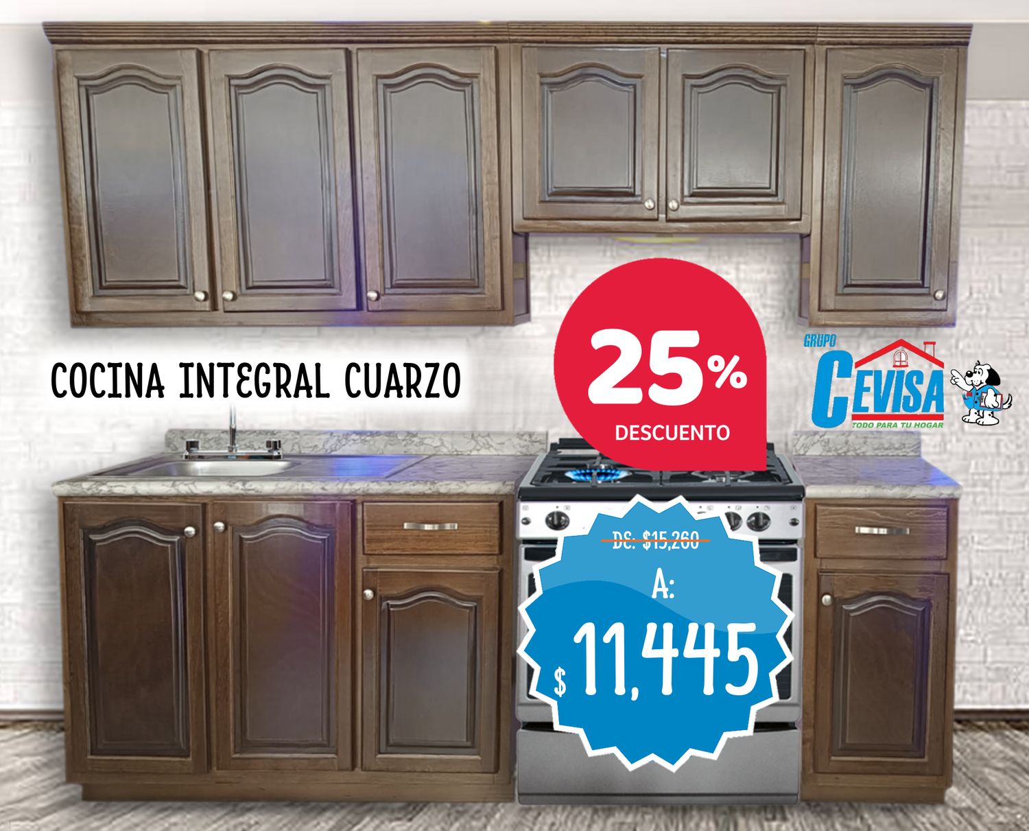 COCINA INTEGRAL CUARZO DE 2.40 MTS COCINA INTEGRAL CUARZO DE 2.40 MTS