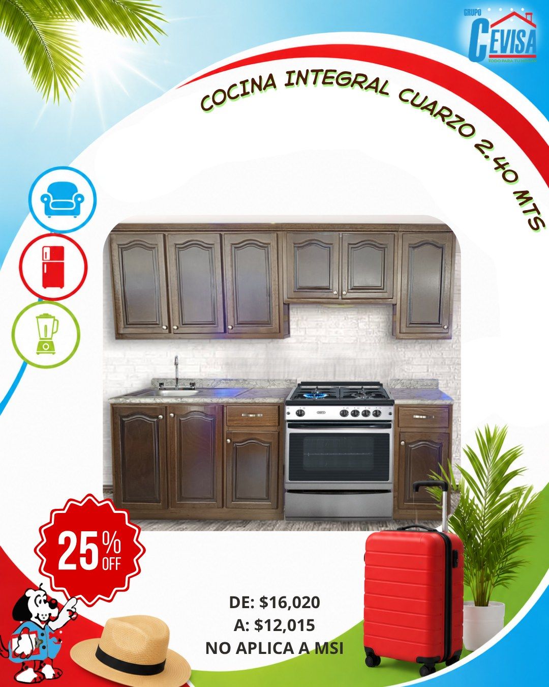 COCINA INTEGRAL CUARZO DE 2.40 MTS COCINA INTEGRAL CUARZO DE 2.40 MTS