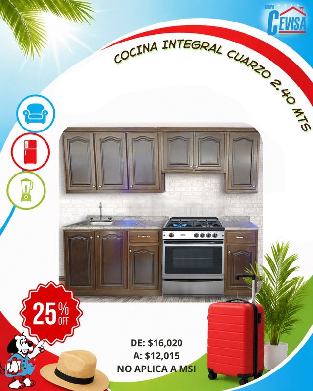 COCINA INTEGRAL CUARZO DE 2.40 MTS COCINA INTEGRAL CUARZO DE 2.40 MTS
