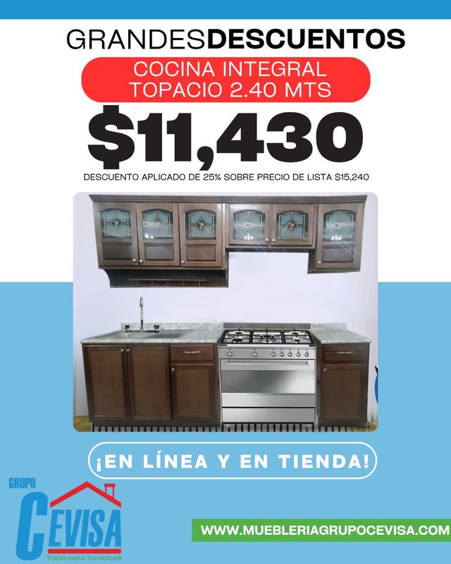 COCINA INTEGRAL TOPACIO DE 2.40 MTS