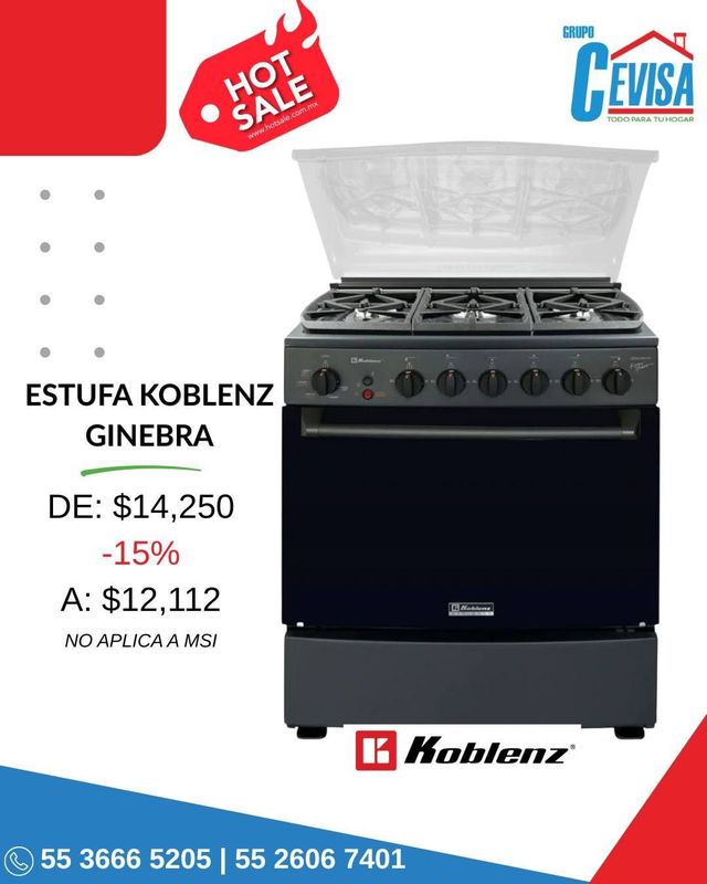 ESTUFA KOBLENZ 30" GINEBRA EK-6131 GC-MCHNL