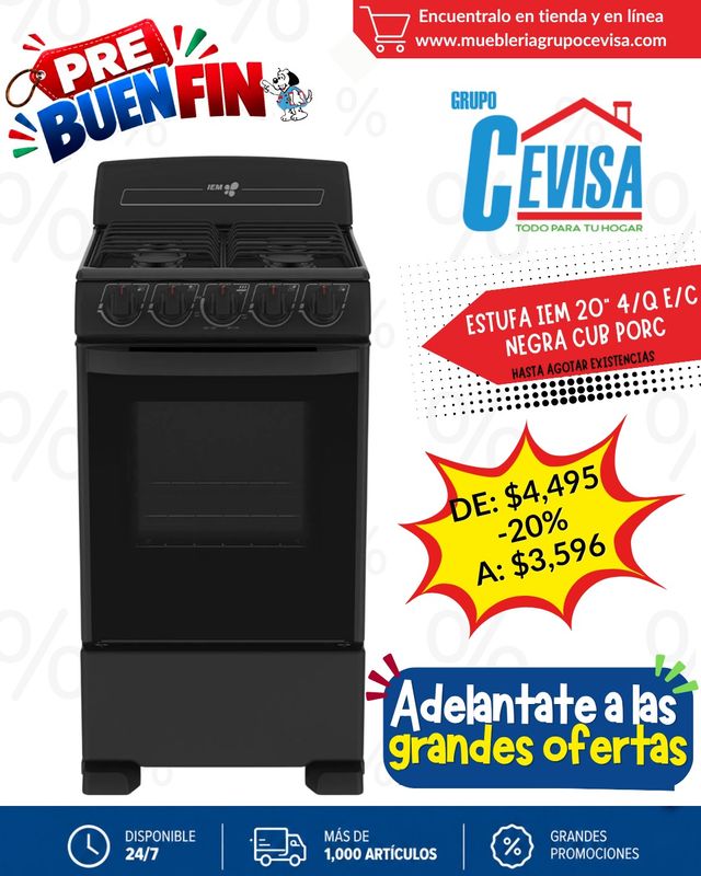 ESTUFA IEM 20" EI5020BAPN0 ESTUFA IEM 20" EI5020BAPN0