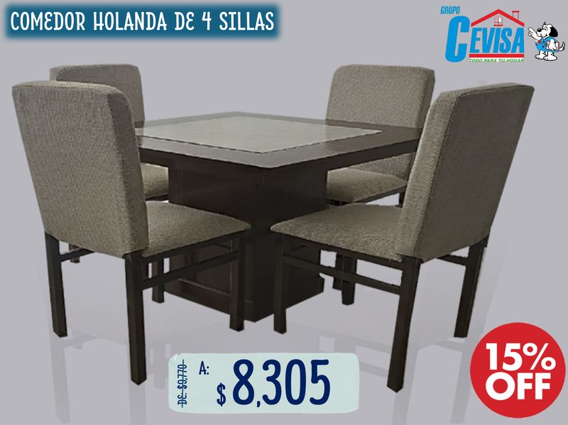 ANTECOMEDOR HOLANDA DE 4 SILLAS