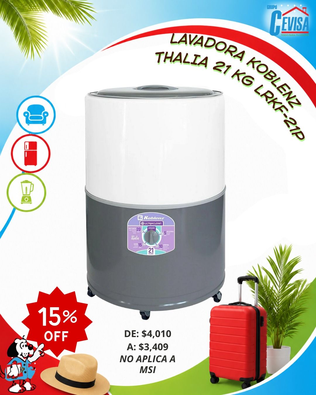LAVADORA KOBLENZ 21 KG THALIA LRKF-21P LAVADORA KOBLENZ 21 KG THALIA LRKF-21P