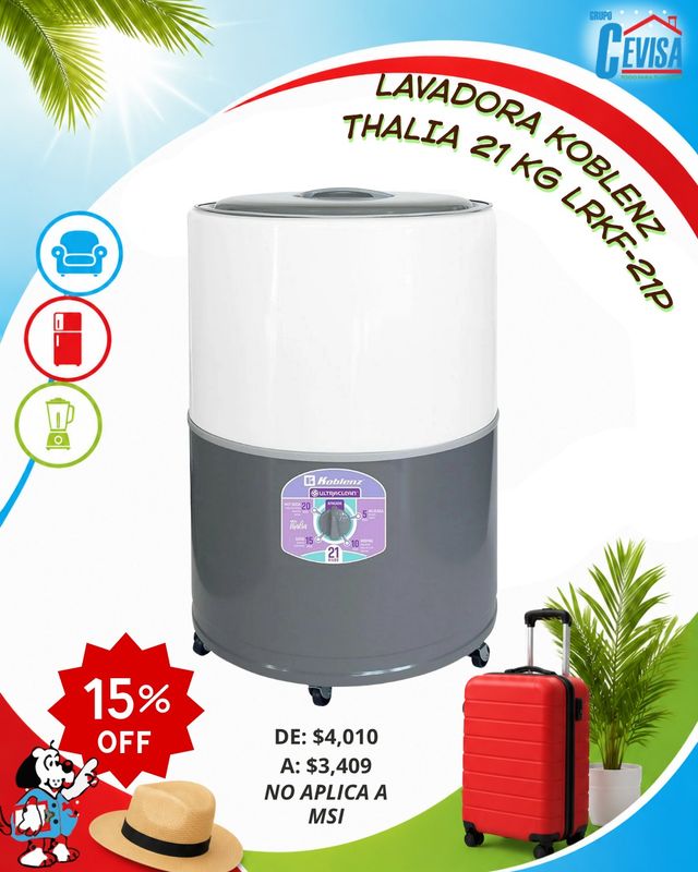 LAVADORA KOBLENZ 21 KG THALIA LRKF-21P LAVADORA KOBLENZ 21 KG THALIA LRKF-21P