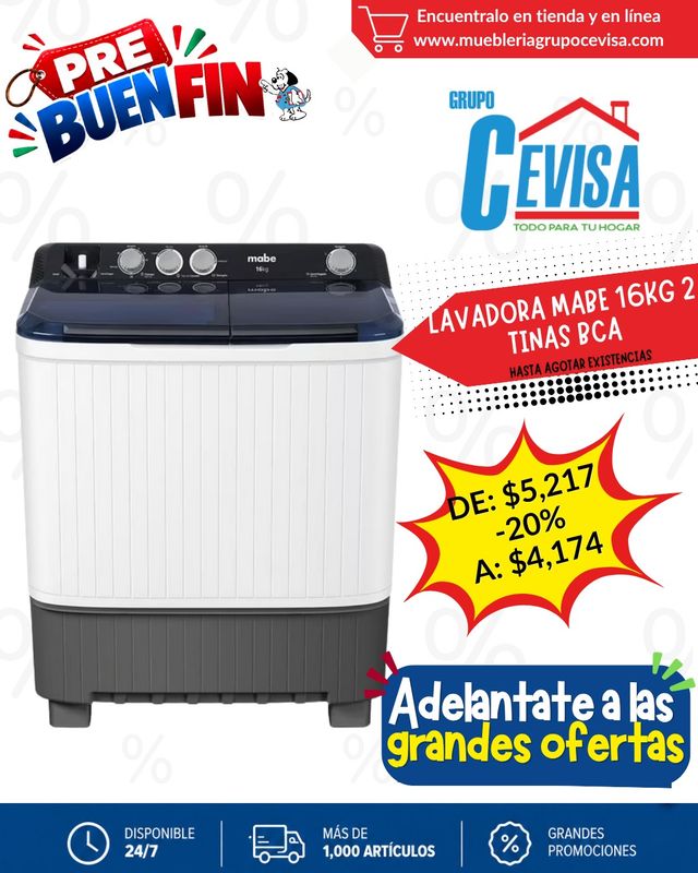 LAVADORA MABE 16 KG LMDX-6124HBAB LAVADORA MABE 16 KG LMDX-6124HBAB